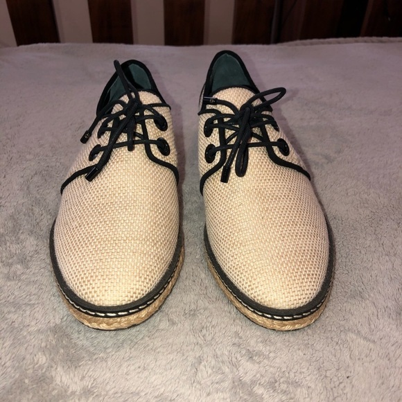 NWOT TORY BURCH Fawn Canvas Oxford Shoes Sz 6.5 - Picture 4 of 14
